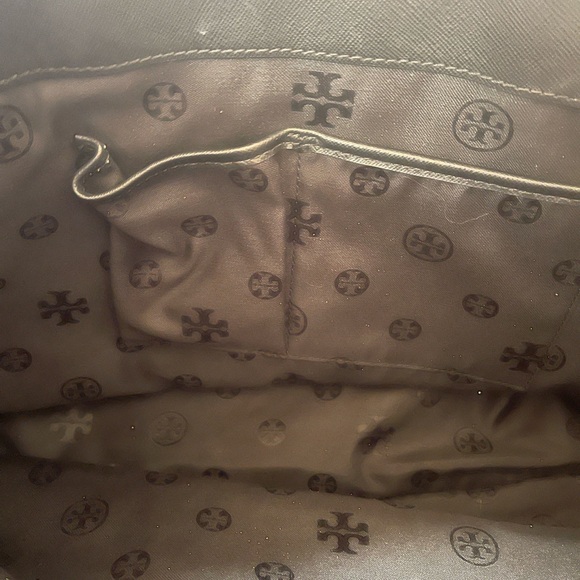 Tory Burch Black Woven Gold Hardware Tote - Picture 14 of 14